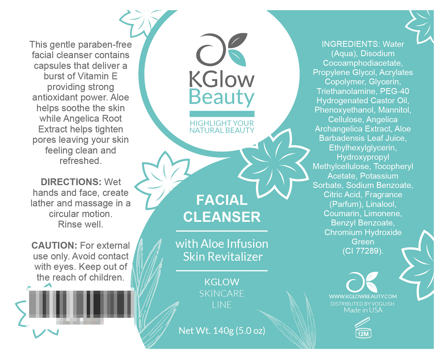 K Glow Beauty Facial Cleanser